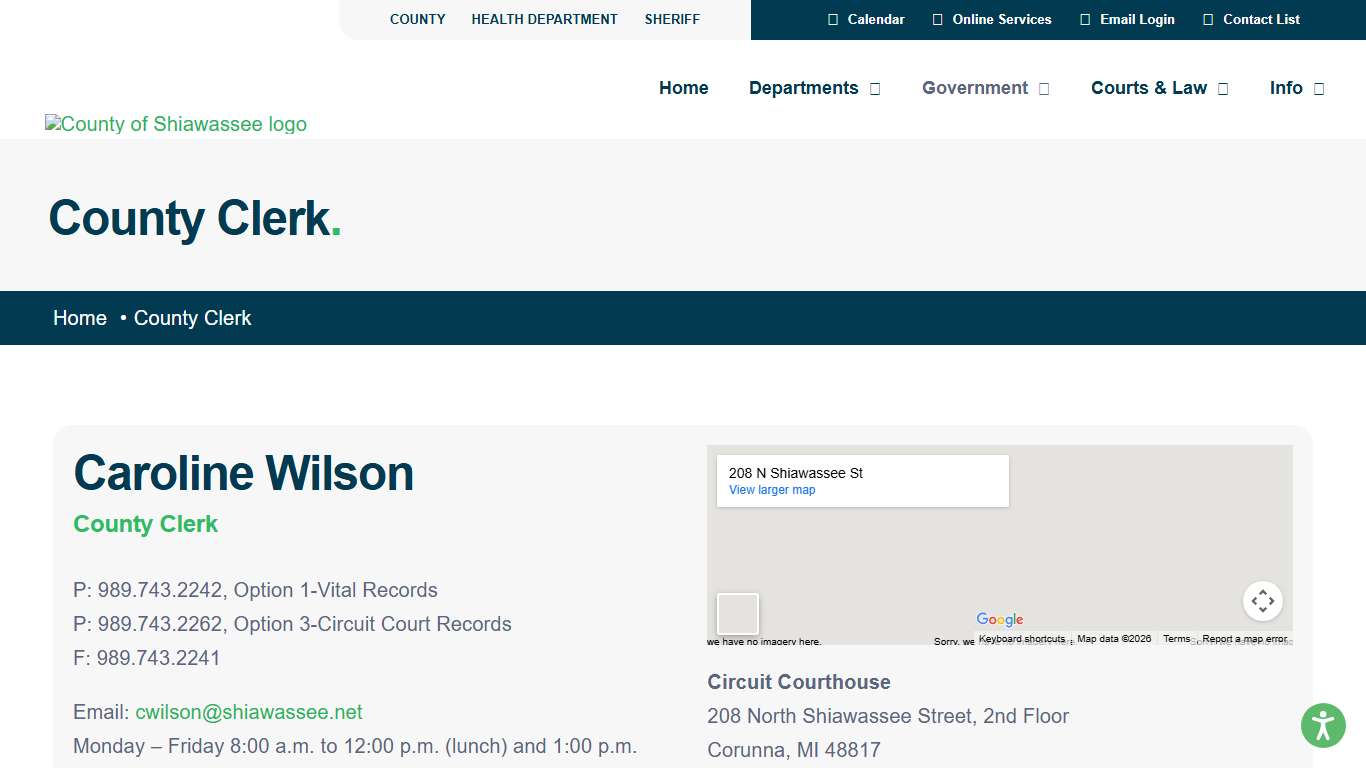 County Clerk – Shiawassee County