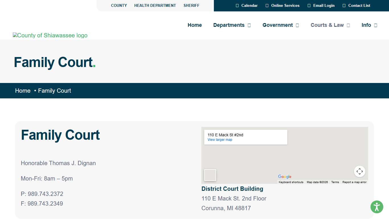 Family Court – Shiawassee County